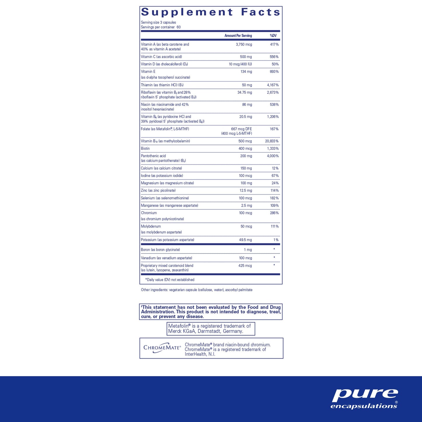 Nutrient 950 A without copper & iron